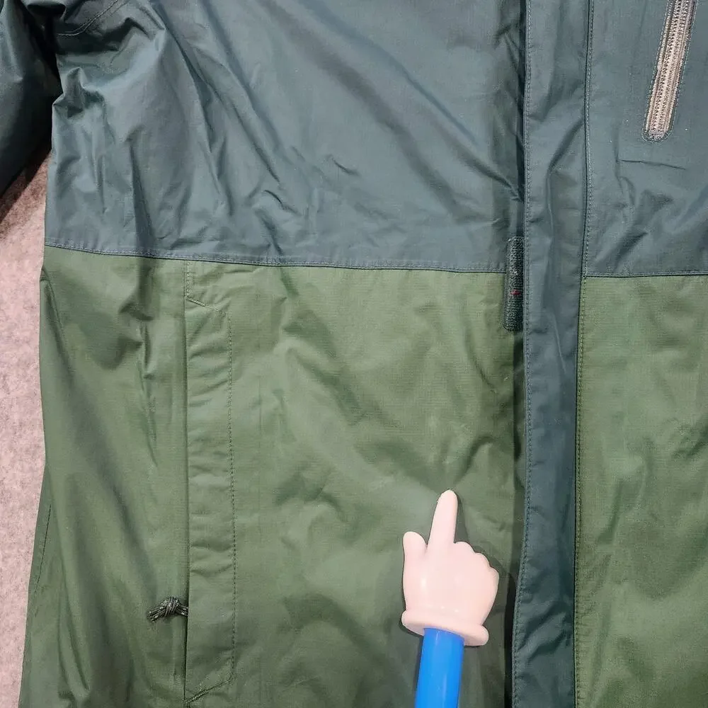 LL Bean Jacket Mens‎ Large Green TEK 2 Waterproof Hooded PrimaLoft Outdoor Coat